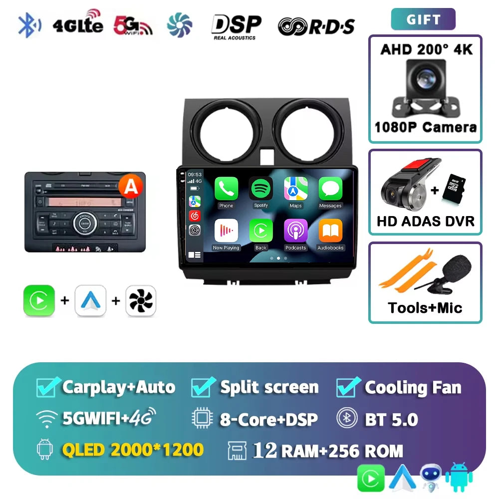 Android 15 Car Radio For Nissan Qashqai J10 2005 2006 2008 2010 2012 2014 2015 Wireless Android Auto Carplay Multimedia Player 2