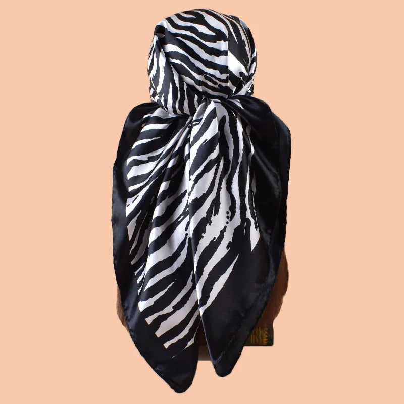 1PC Women's Summer Beach Accessory Fashion Satin Square Scarf 90*90inch Multi-use Headscarf Party Use Versatile Hair Towel