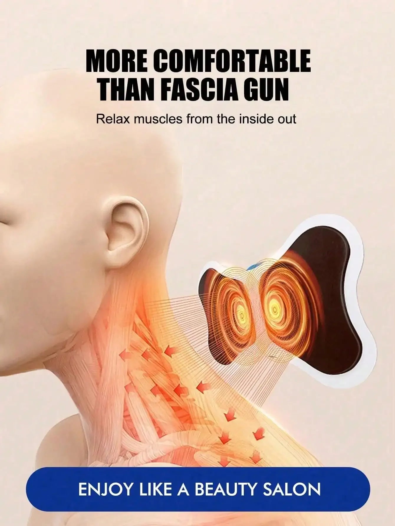 Mini Cervical Spine Patch Remote Control and Portable Massager with Patches for Full Body Massage with Multi-mode Adjustment