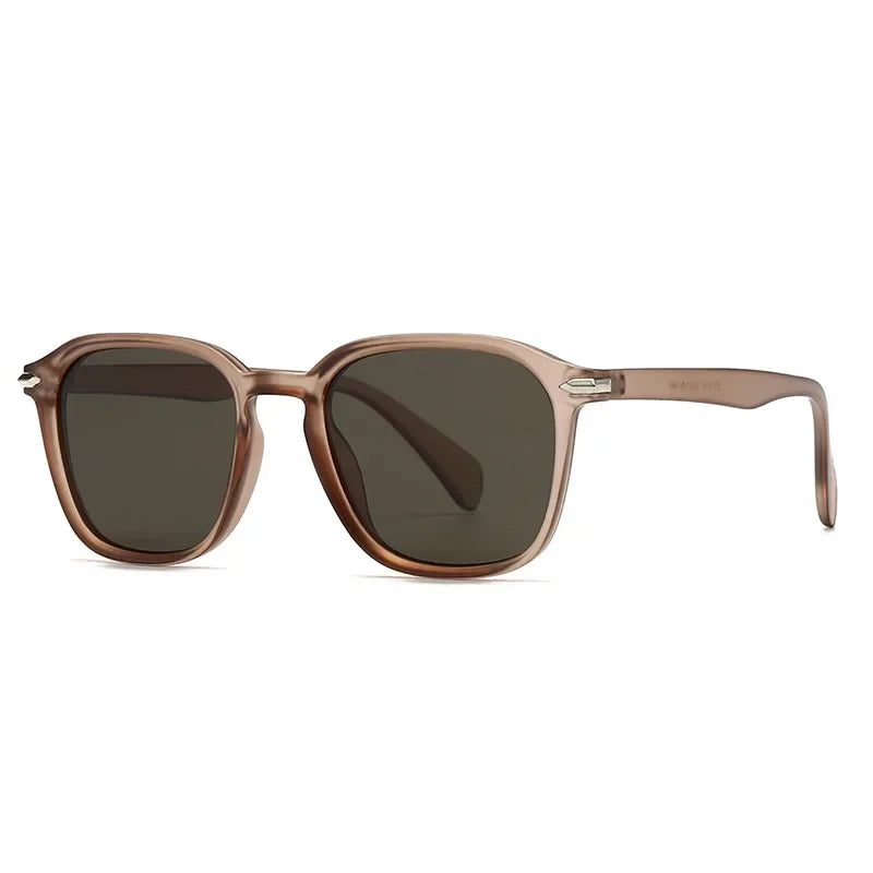 JNPCXI New Square Men Sunglasses Fashion Shades UV400 Retro Rivets Women Luxury Black Yellow Sun Glasses