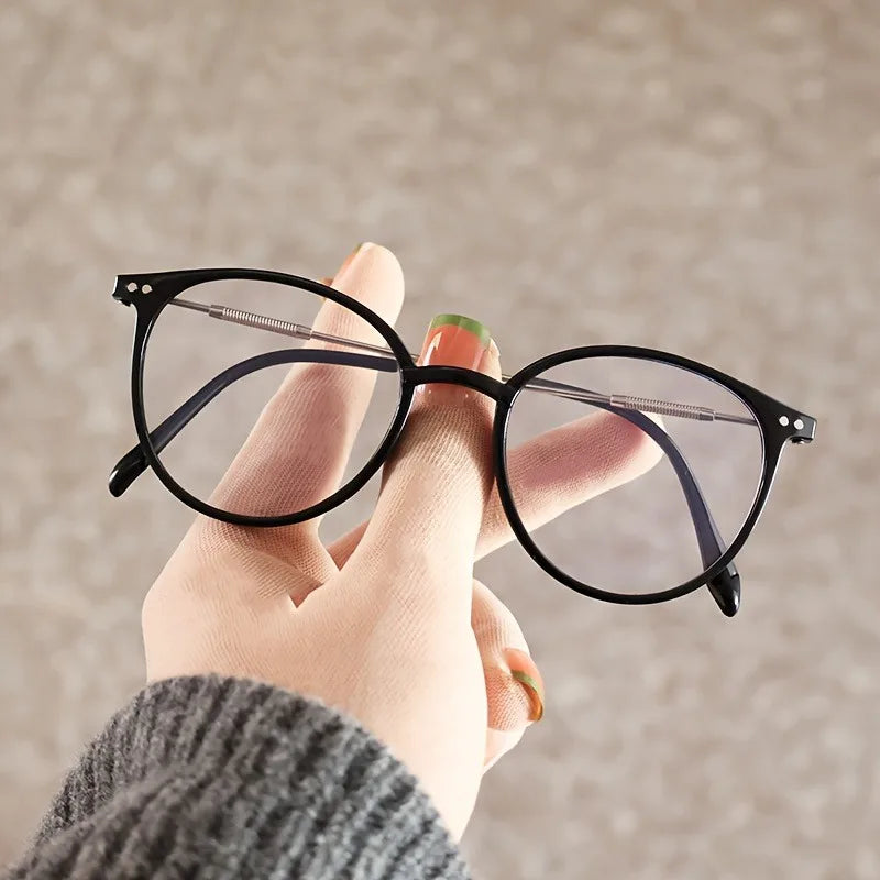 Stylish Millennial ultra-light material metal round frame blue blocking glasses for both men and women
