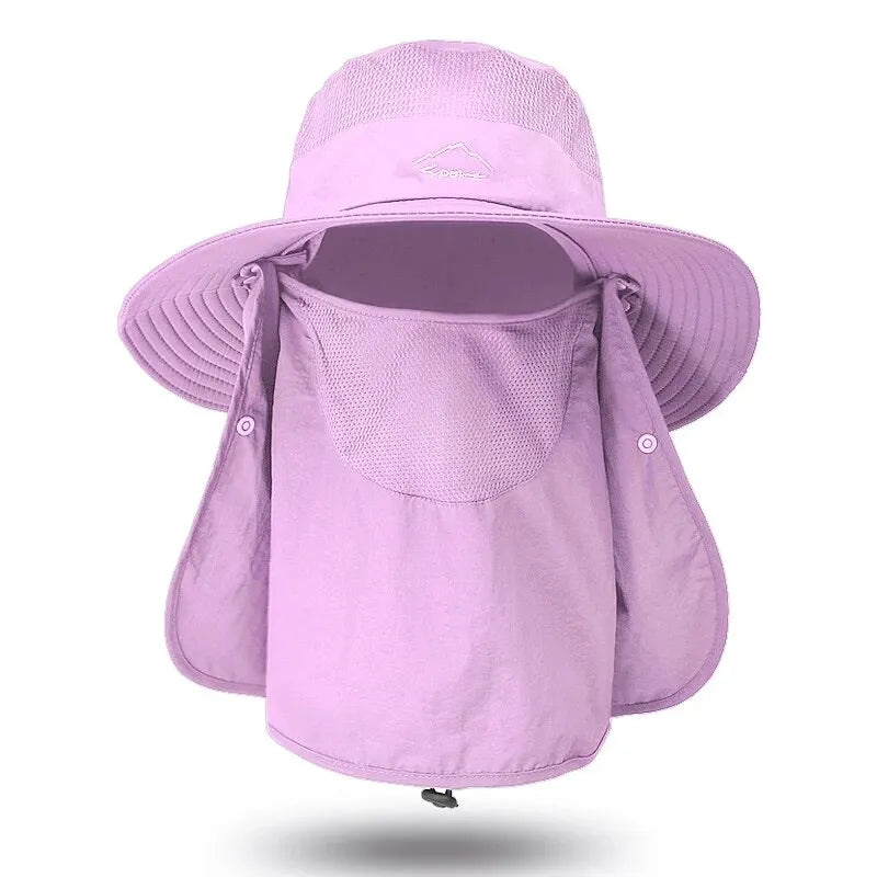Xinbaoguan 100% Nylon 9073 Summer Outdoor Quick Drying Sunscreen Fisherman Hat Male Breathable Sunshade Face Covering Hat Female