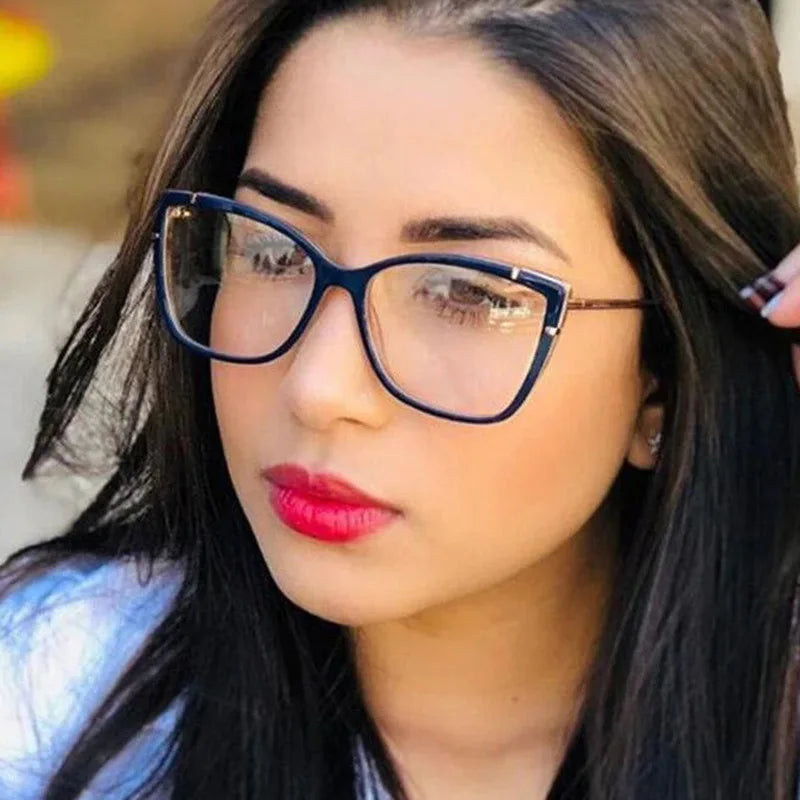JNPCXI New Comfortable TR90 Square Vintage Computer Eyeglasses Glasses Frame Optical Spectacle Anti-blue Prescription Glasses