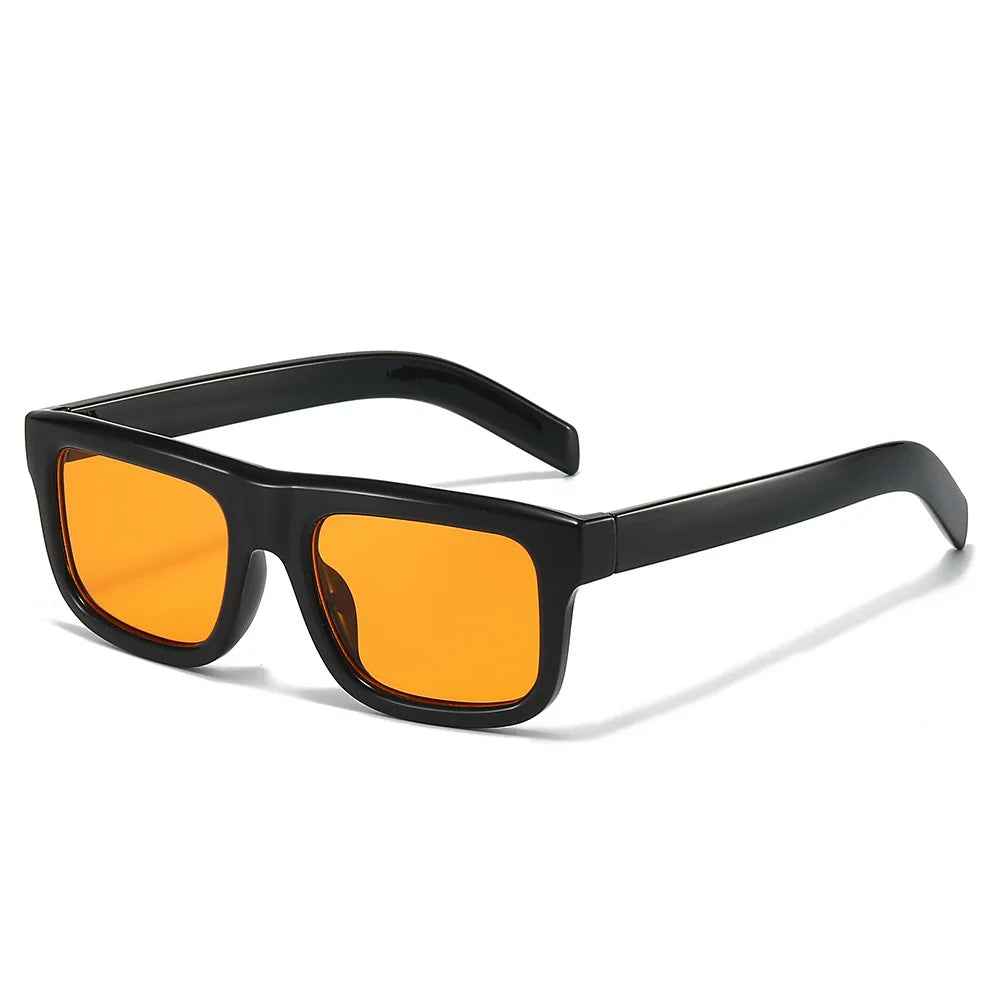 JNPCXI New Square Sunglasses Women Fashion Black Orange Gradient Shades UV400 Retro Men Sun Glasses