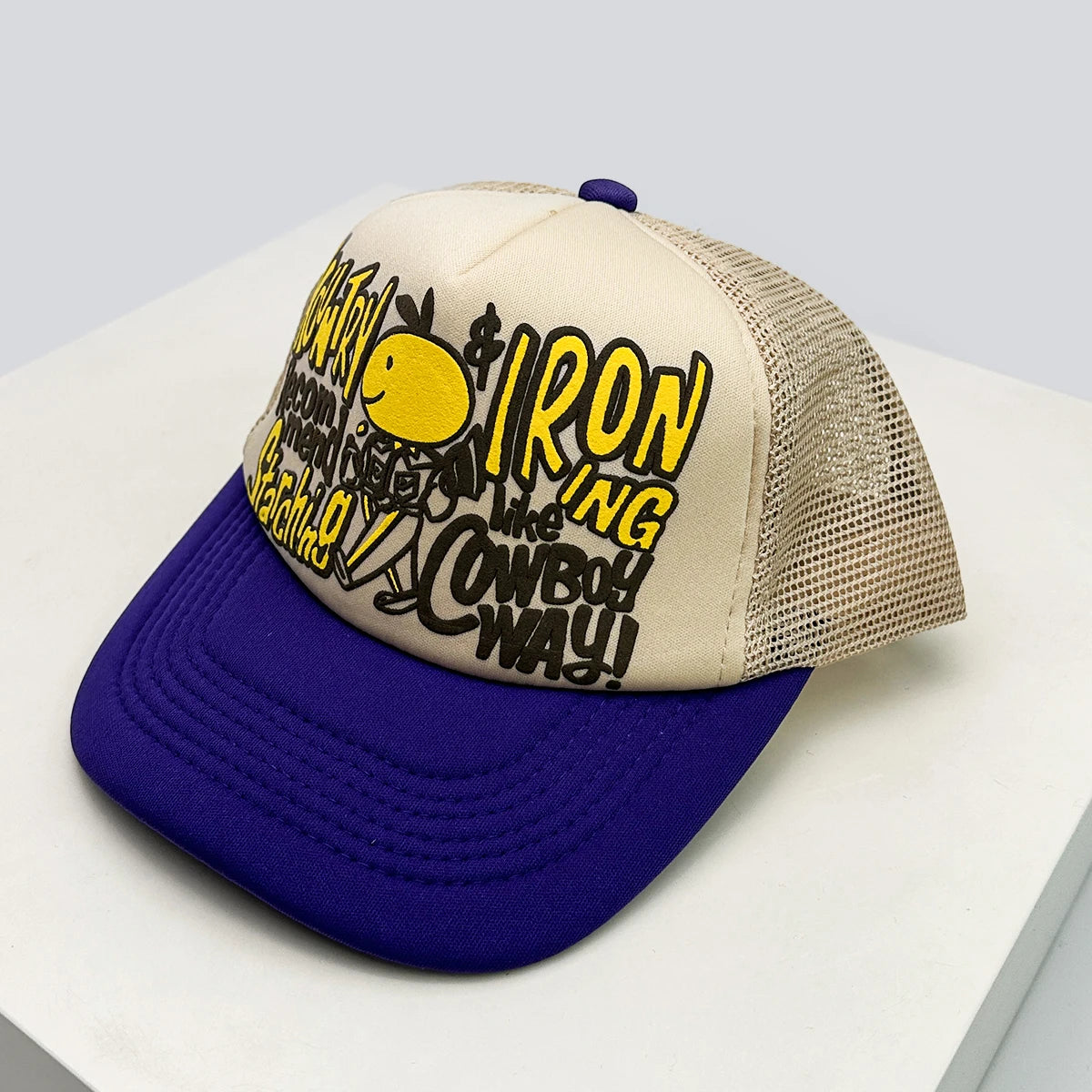 New Unisex Color Block 3D Printed Letter Rabbit Ear Smiling Face Baseball Hats Sunshade Hip Hop Breathable Trucker Caps Mesh ins