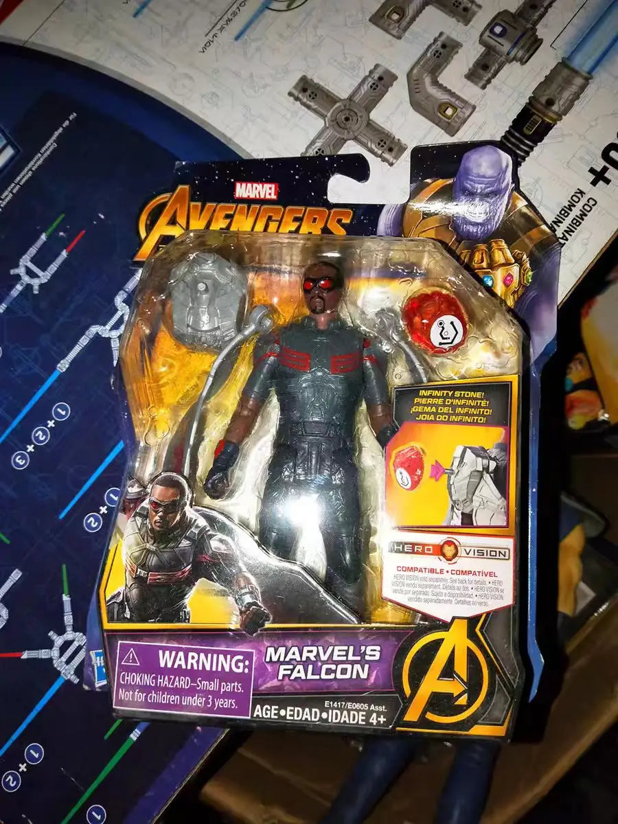 Original Hasbro MARVEL The Avengers SCARLET WITCH/Captain America/BLACK WIDOW/HULK/FALCON/ROCKET RACCOON&GROOT Anime Figure Toy