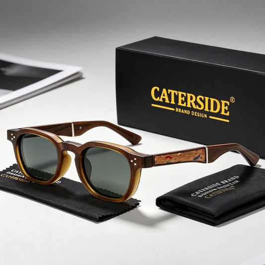 CATERSIDE New Retro Men's Sunglasses High Quality PC Square Sun Glasses Women's Outdoor Travel Business Festival Gift Glasses