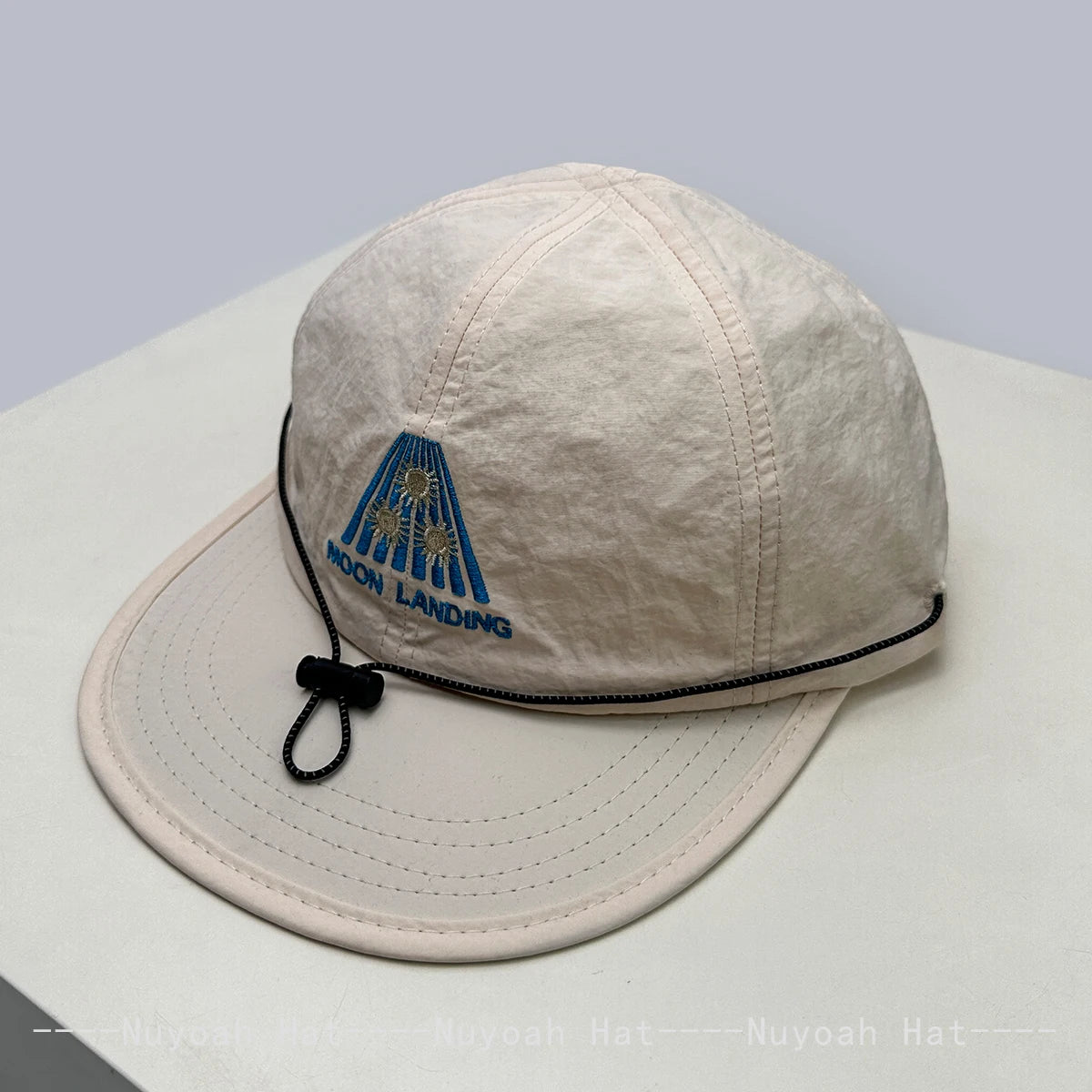 New Men Women Korean Quick-dry Embroidered Letters Baseball Hats Sunshade Drawstring Versatile Peaked Caps ins Fashion Flat Brim