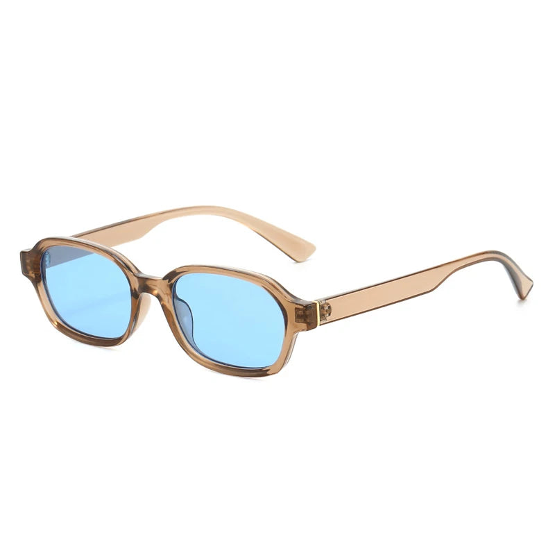 JNPCXI New Square Candy Color Sunglasses Women Fashion Leopard Tea Shades UV400