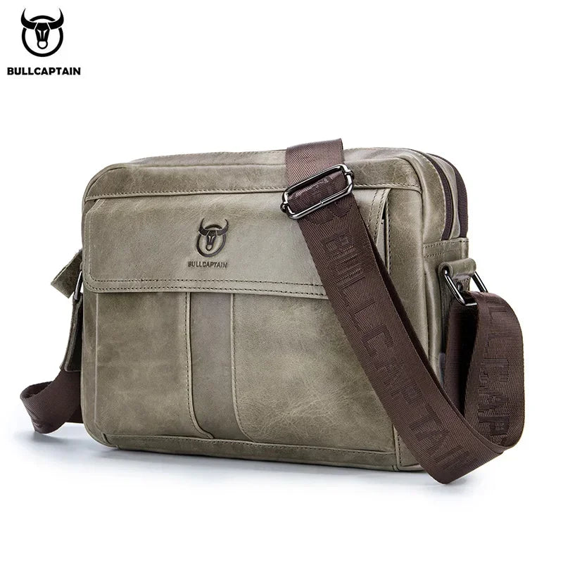 BULLCAPTAIN Genuine Leather Men's Crossbody Bag Large Capacity Casual Multifunctional Handbag A Fashion Business Briefcase