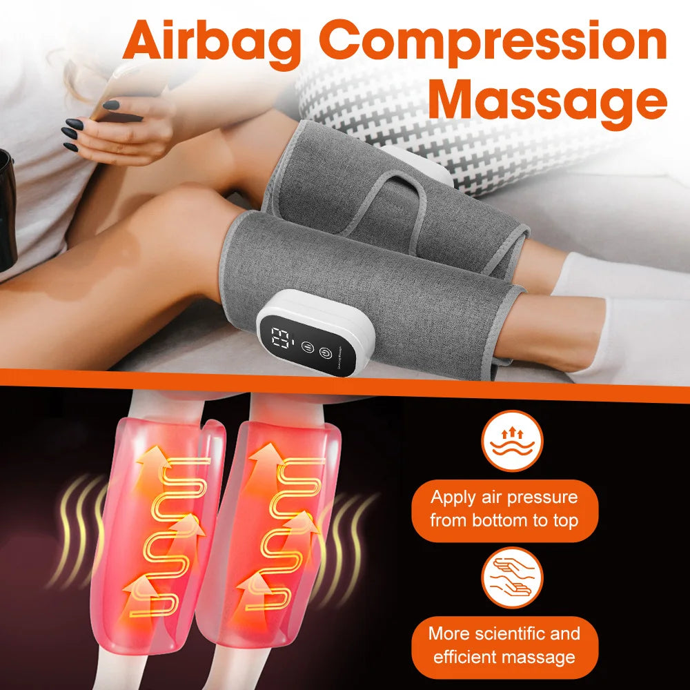 Smart Leg Massage Vibration Leg Air Compression Massager Wireless Electric Air Compress Full Cover Leg Air Pressure Massage
