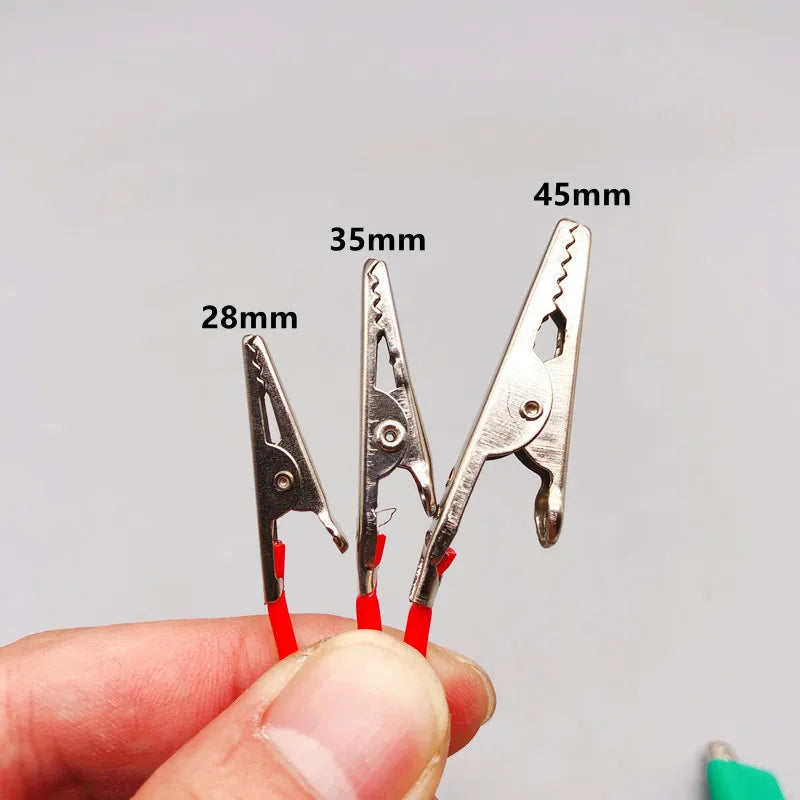 10pcs/pack Alligator Clips Electrical DIY Test Leads Alligator Double-ended Crocodile Clips Roach Clip Test Jumper Wire
