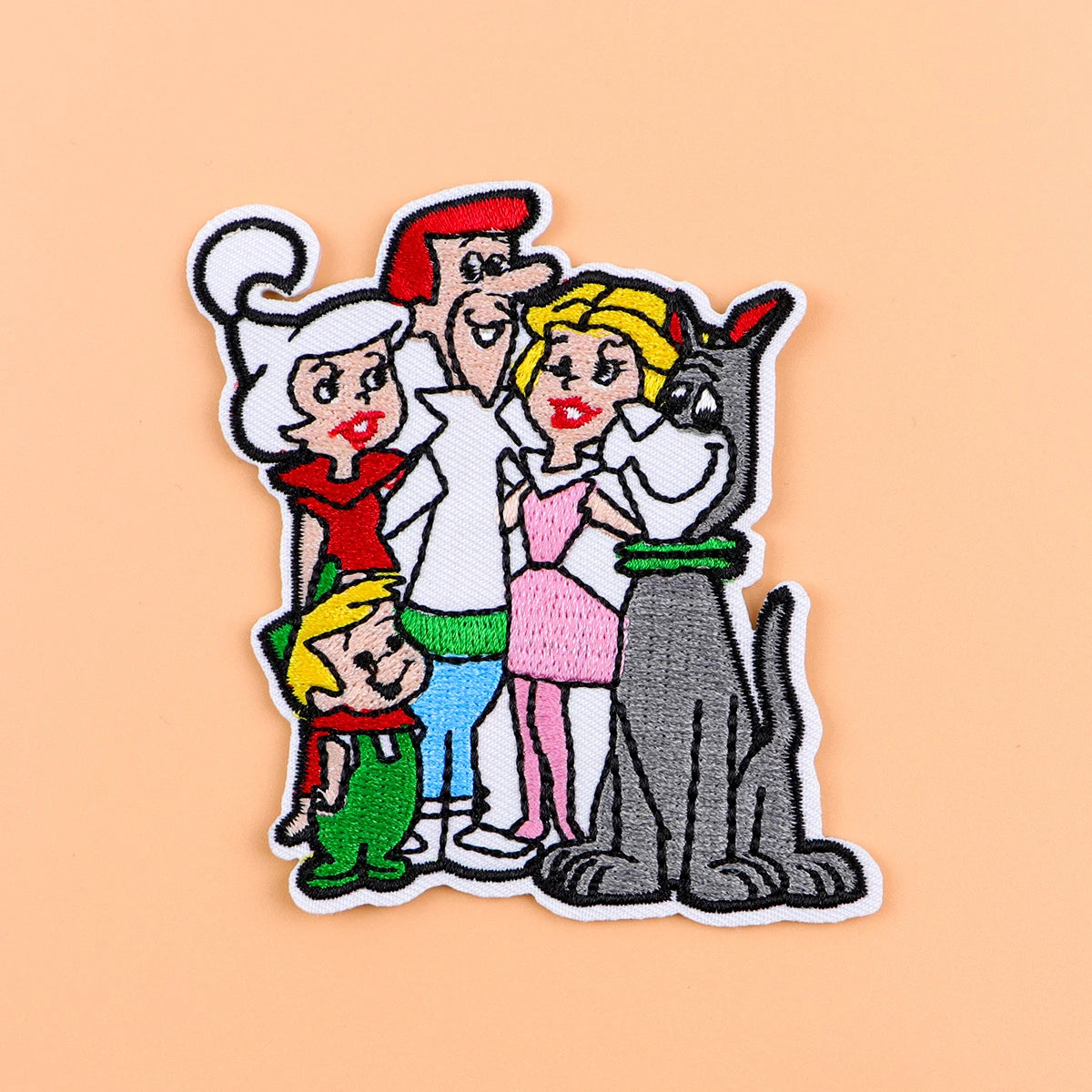 Cartoon Family Iron On Patch Clothes Patch For Clothing Dog Embroidered Patch Garment Apparel Accessories Sewing Stickers