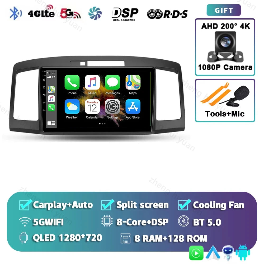 Android 15 CarPlay Auto For Toyota Allion Premio T240 2001 - 2007 Car Radio Multimedia navigation video DVD Autoradio Stereo gps