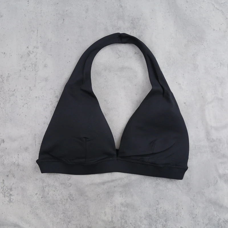 DIAS FIT JOY -Neck Hanging Neck Naked Feeling Yoga Bra for Running Fitness Cycling - Breathable Comfortable Sports Bra for Women