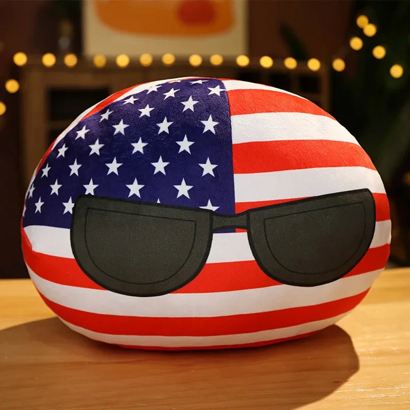 Country Ball Toys Plush Polandball Hand Warmer Pillow Countryball USSR USA FRANCE RUSSIA UK JAPAN GERMANY ITALY Decor