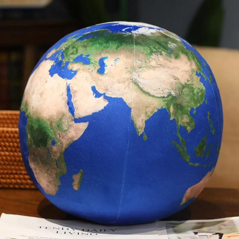 New17cm/27cm Simulation Earth Moon Sun Martian Mercury Sphere Plush Toy Pillow Star Doll Room Decor Birthday Gift For Kids Boys