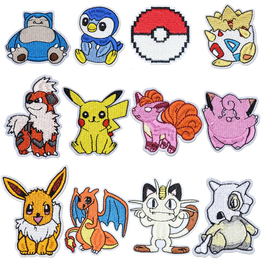 Kawaii Animals Patch Anime Game Embroidered Patches For Clothing DIY Iron on Patches For Clothes Cartoon Patch Stickers