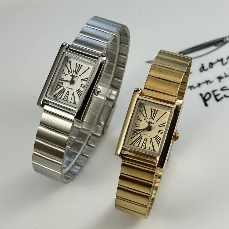 Top Brand Square Women Quartz Watches Minimalist  Steel Strap Wristwatch Para Mujer Ladies Gifts Dropshipping Relógio Feminino