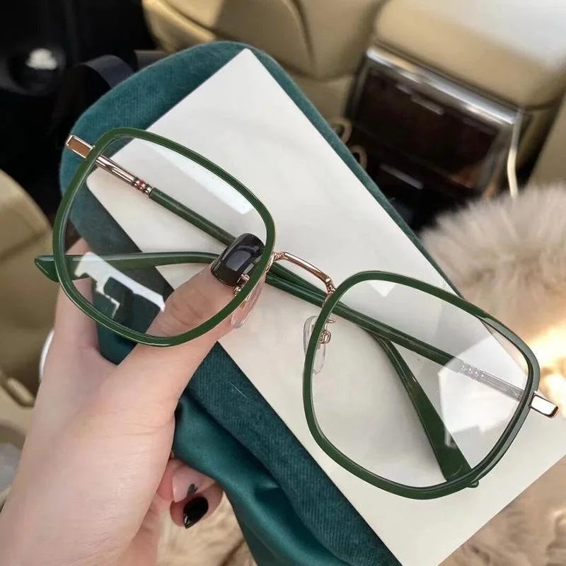 Anti Radiation Glasses for Women Men Metal Replaceable Lens Eyeglasses