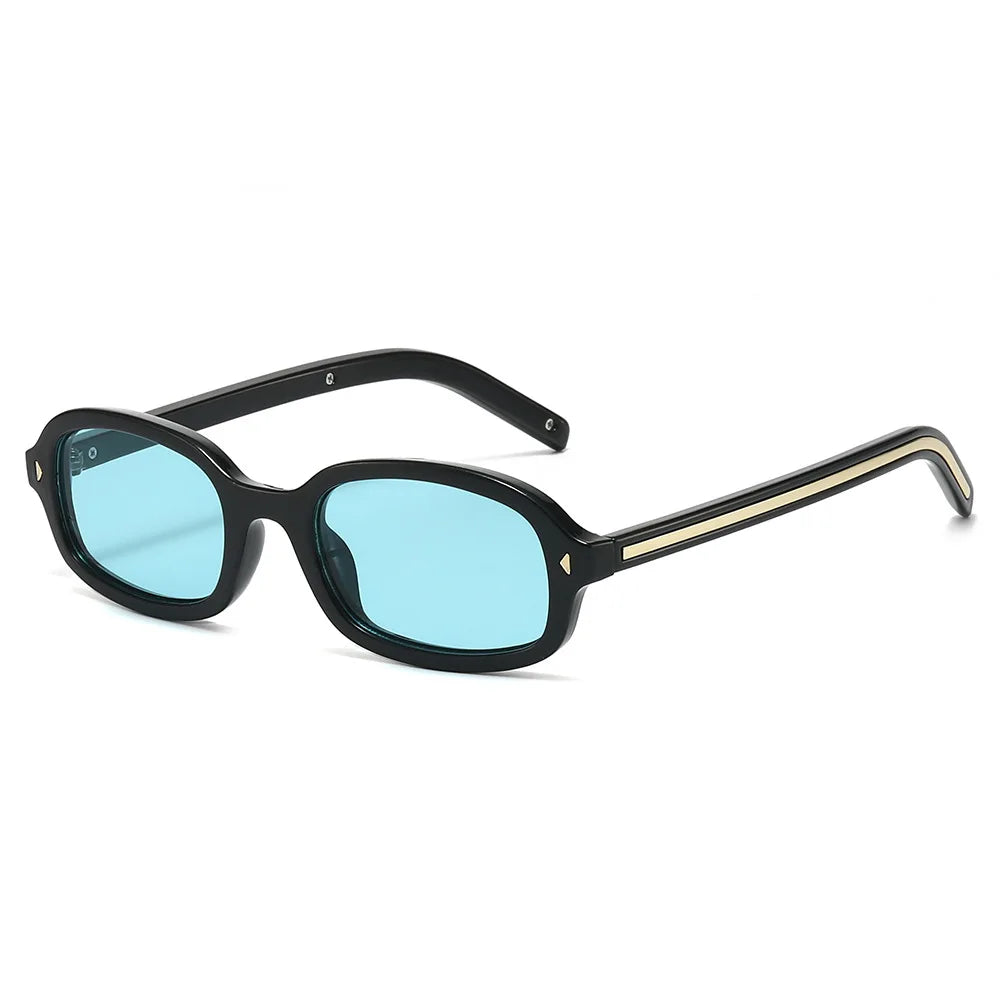 JNPCXI New Small Square Sunglasses Women Retro Leopard Tea Brand Designer Shades UV400 Men Rivets Punk Sun Glasses