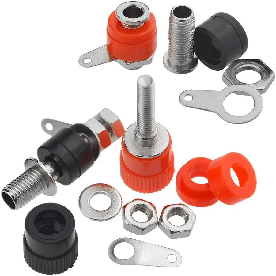 40 PCS 4mm Banana Plug Socket Binding Post Terminals + 4mm Banana Female Socket Jack Mount Connectors for Banana Plugs Amplifier