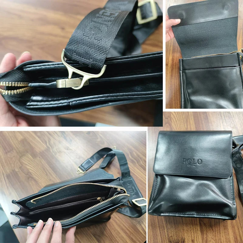 The Leisure Business Single Shoulder Bag Polo Vertical  Man Trend Inclined Shoulder Bag Сумка Мужская На Плечо Crossbody Bag
