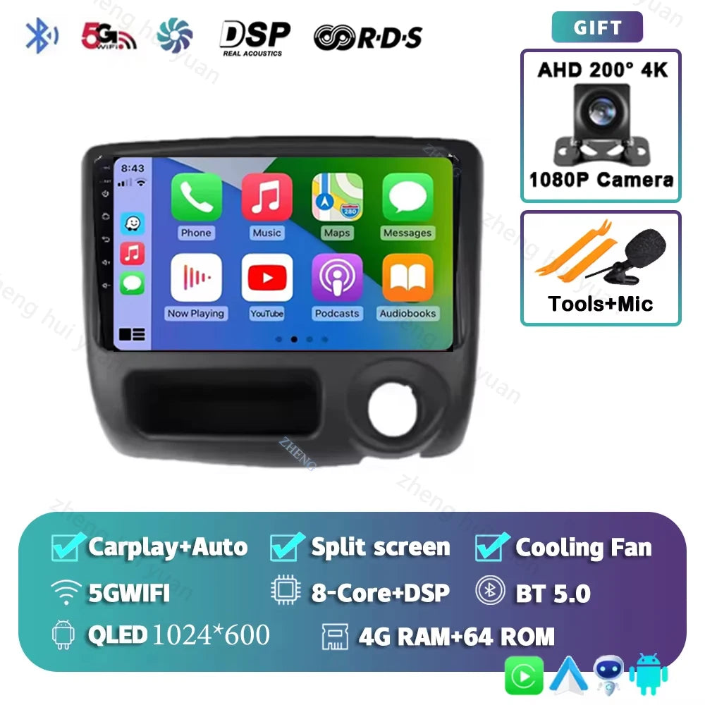 Android 14 For Toyota Vitz Yaris Echo 1999-2005 Carplay Auto Car Radio Multimedia Video Player Navigation GPS No 2Din 2 Din DVD
