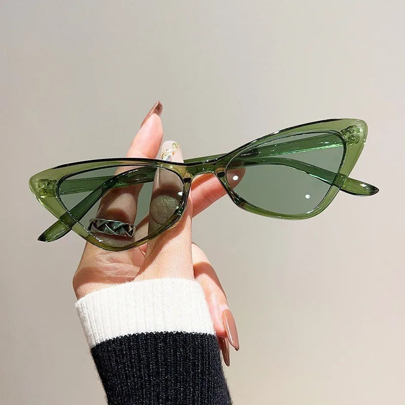 Cat Eye Women Classic Plastic Sunglasses Outdoor UV Retro Fashion Round Lens Summer Beach Wild Eyewear