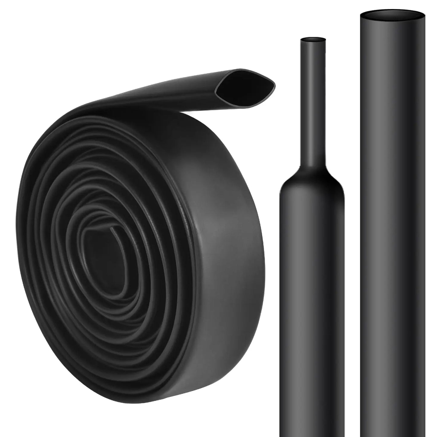 1M Heat Shrink Tubing 3:1Ratio Waterproof Heat Shrink Tubing - Adhesive Lined,Dual Wall Adhesive Shrinkable Wire Wrap Tube black