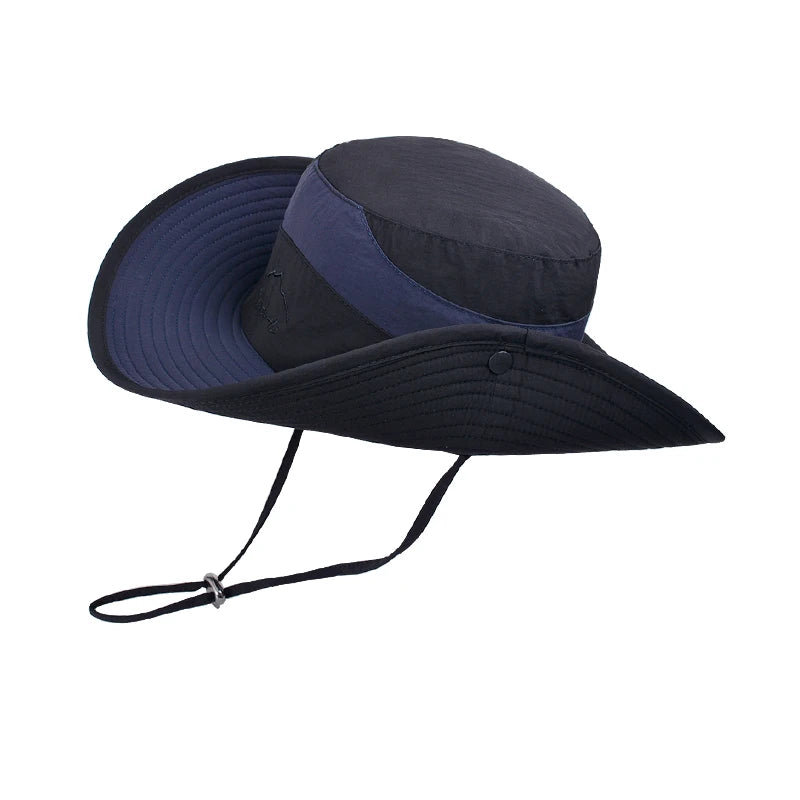 Xinbaoguan 100% Polyester 9233 New Spring/Summer Outdoor Sunshade Hat for Men and Women Mountaineering Big Eaf Fisherman Hat