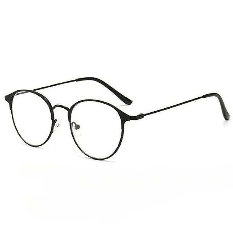 Korean Anti Radiation Eyeglasses Round Metal Frame Eyeglasses for Women Men Anti-Blue Light Glasses
