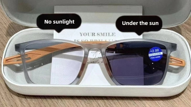 Photochromic+Anti-Blue Light+Reading Glasses High Quality Young Slyle for The Elderly