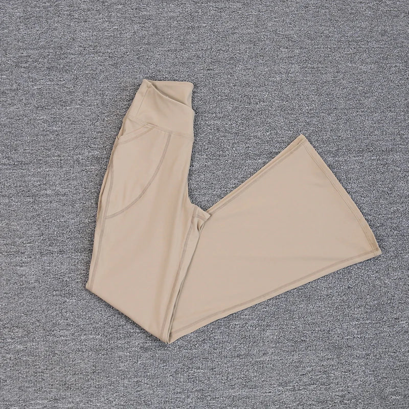 Yoga Pants Tummy Control Workout Running Long Bootleg High Waisted Yoga Leggings Flare Yoga Pants