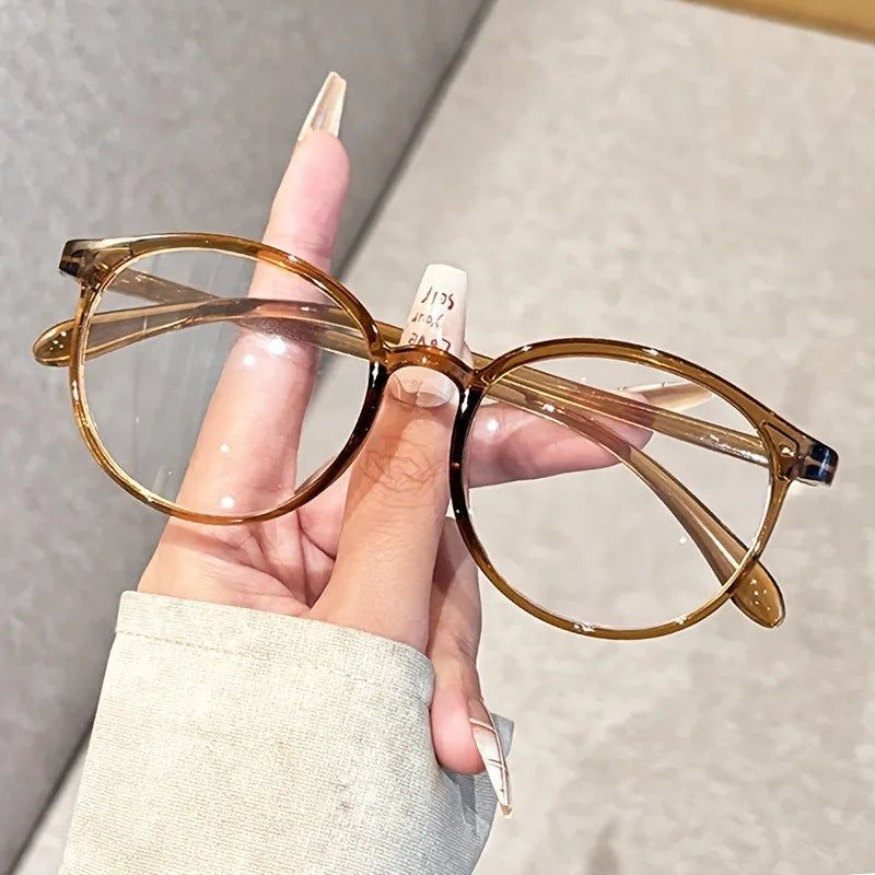 5 Pairs of Women's Round Reading Glasses Anti Blue Light Lightweight Full Frame