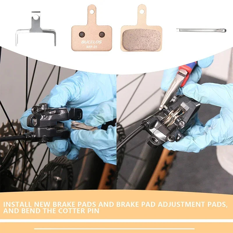 BUCKLOS Bicycle Disc Brake Pads for Shimano B01S/B03S/B05S-RX Sintered-Metal Mtb Bike Hydraulic Brake Pad Durable Cycling Parts