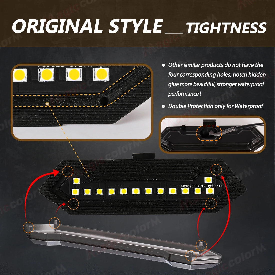 4PCS Grille Lights For Toyota Tacoma TRD Sport 2024 2025 Front Grill Car LED White Amber Blue Red Warning Daylights DRL 12V