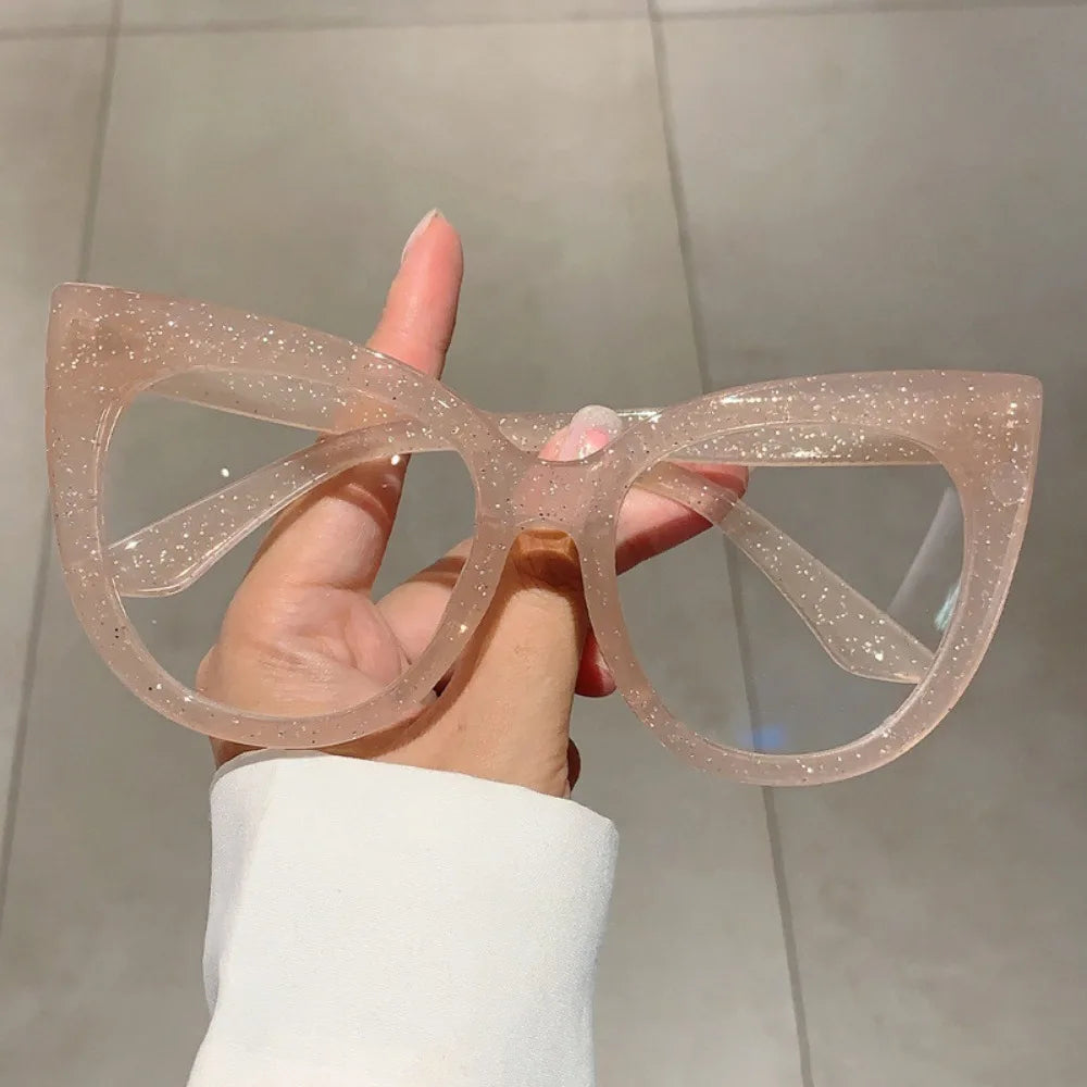 Cat Eye Anti Radiation Eyeglasses For Women Men Fashion Anti Blue Light UV400  Aesthetic Glasses Unisex Glass
