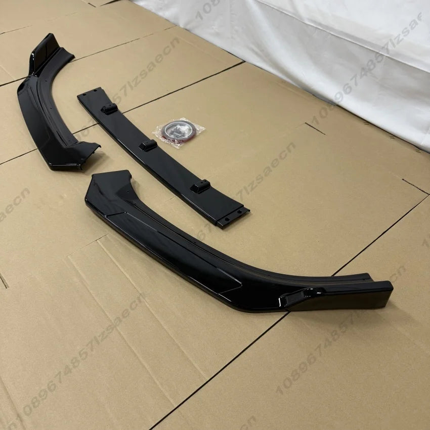 For Volkswagen Golf 6 MK6 R R20 2008-2013 Sports Style Front Bumper Lip Spoiler Diffuser Splitter Body Kits Tuning Gloss Black