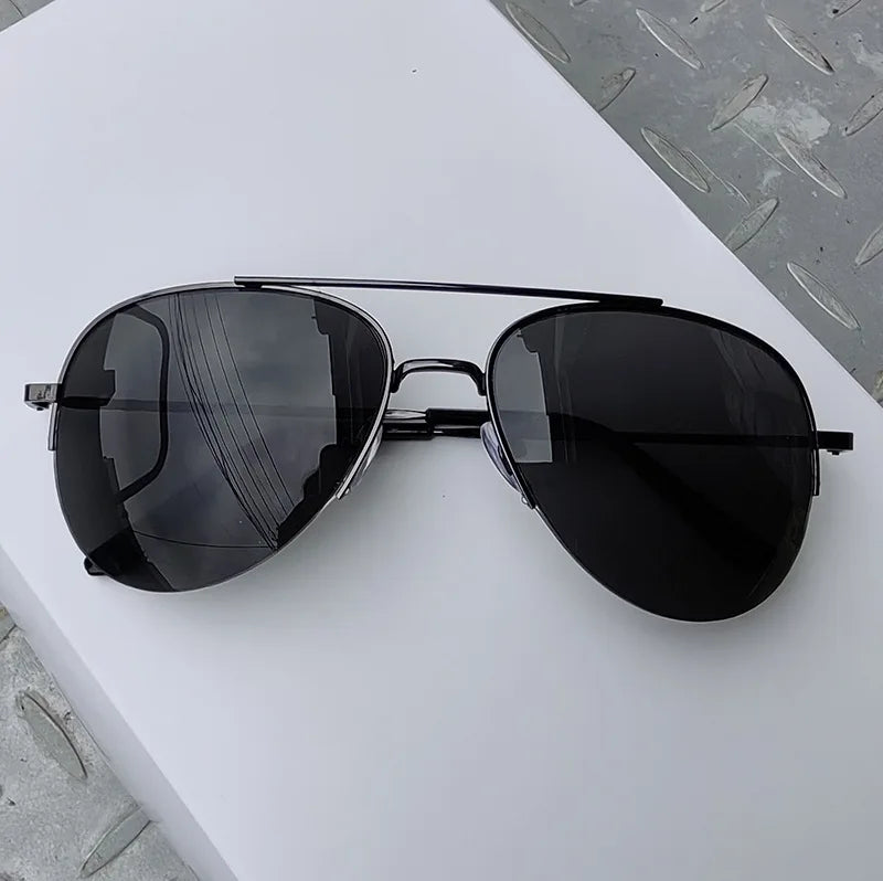 Sporty Metal Frame Fashion Glasses for Men & Women  Anti-Reflective Lenses Golden-Tone Finish Perfect for and Activitie