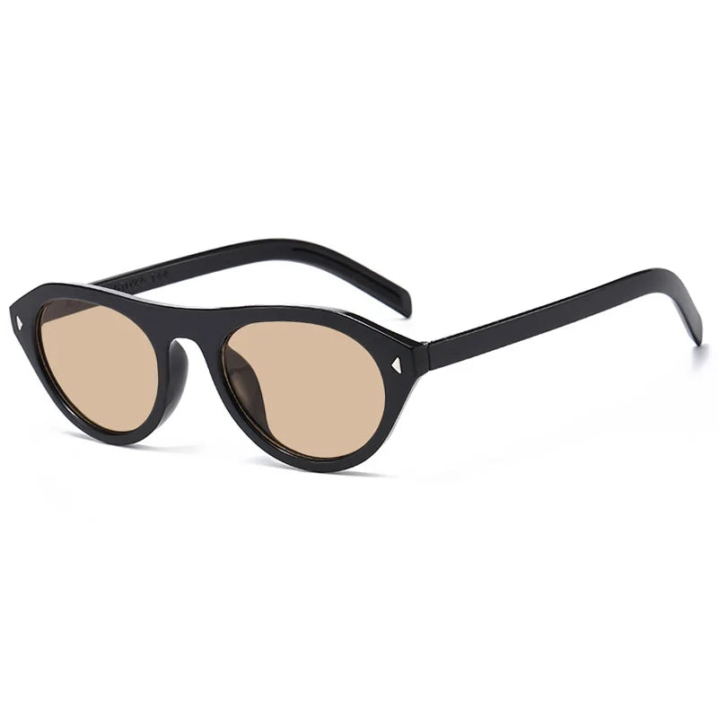 JNPCXI Fashion Cat Eye Sunglasses for Men Women Vintage Punk SunGlasses Men's Unisex Eyewear Steampunk Rivet UV400