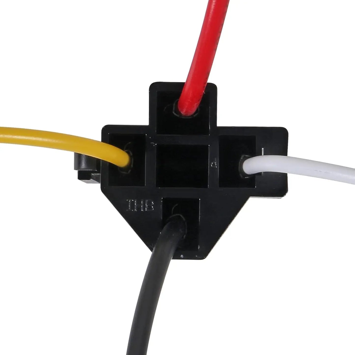 4Pack JD1912 Car Relay Harness 12V 40A 4 Pin SPST 12AWG Harness Sockets with Color-Labeled Wires for Automotive Truck Van Motorc