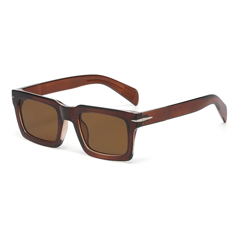 JNPCXI New Square Sunglasses Women Retro Rivets Shades UV400 Clear Lens Frame Sun Glasses
