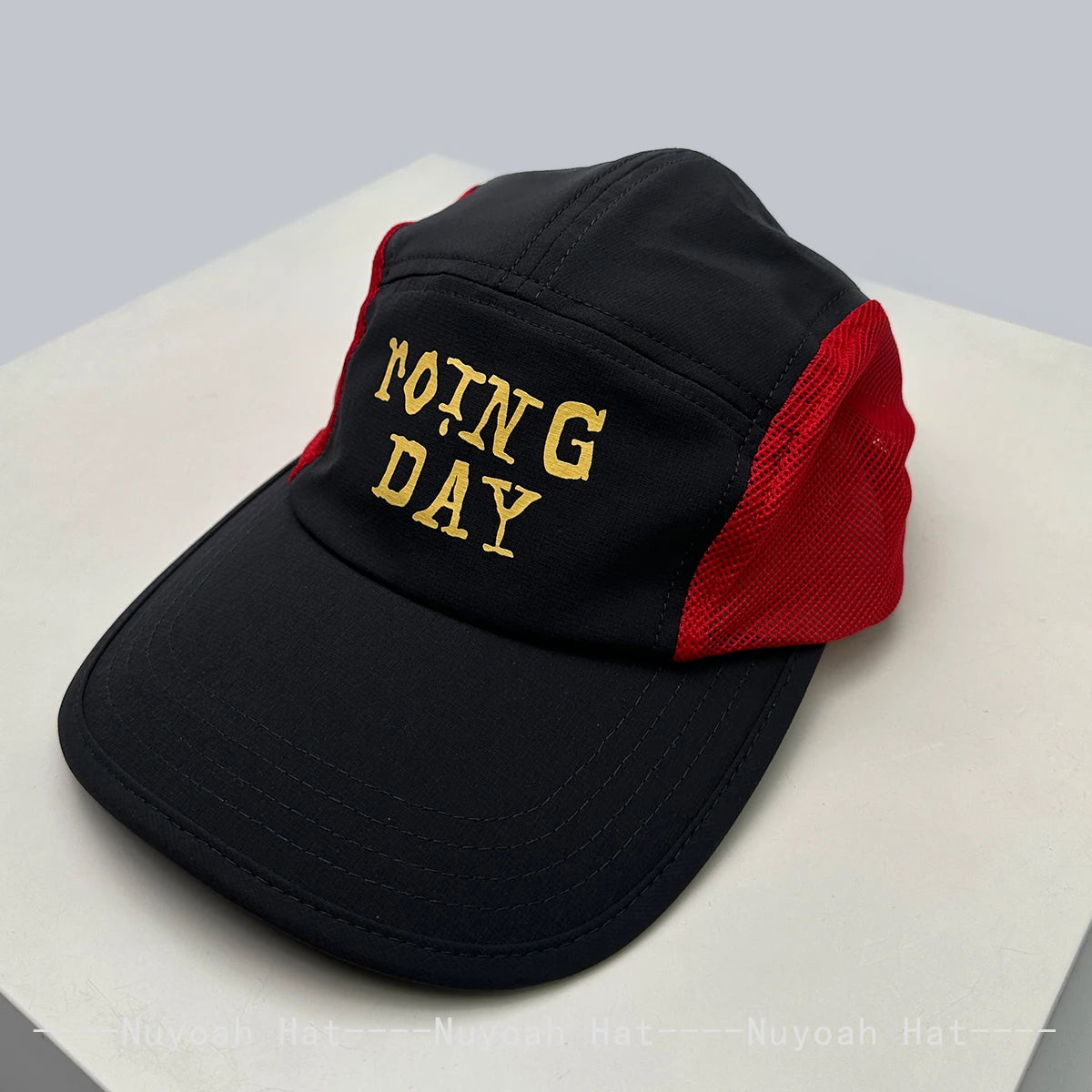 New Men Women Mesh Quick-dry Printed Letters Baseball Hats Sunshade Color Block Breathable Peaked Caps Versatile Fashion Travel