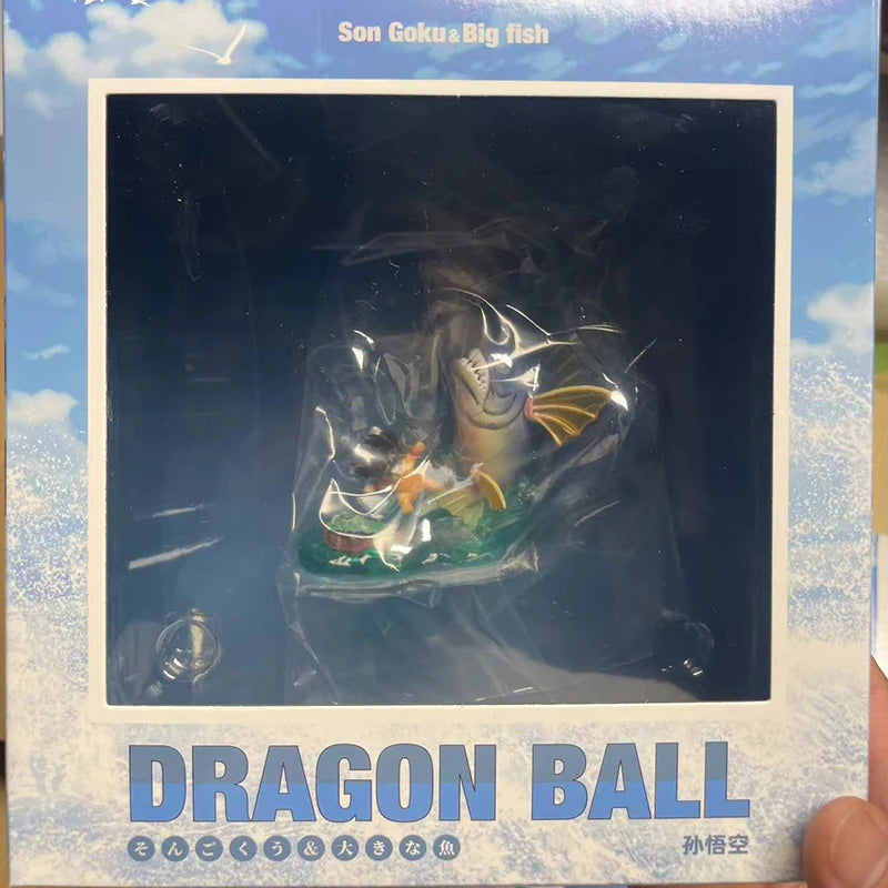 6.5cm Anime Dragon Ball Kids Goku Figure Son Goku Kick Fish Pvc Statue Action Figures Collectible Model Toys Gifts