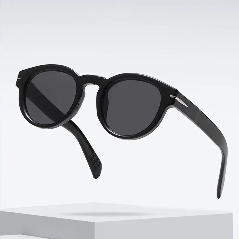 JNPCXI New Retro Round Punk Men Sunglasses Fashion Brand Designer Women Rivets Sun Glasses Shades UV400