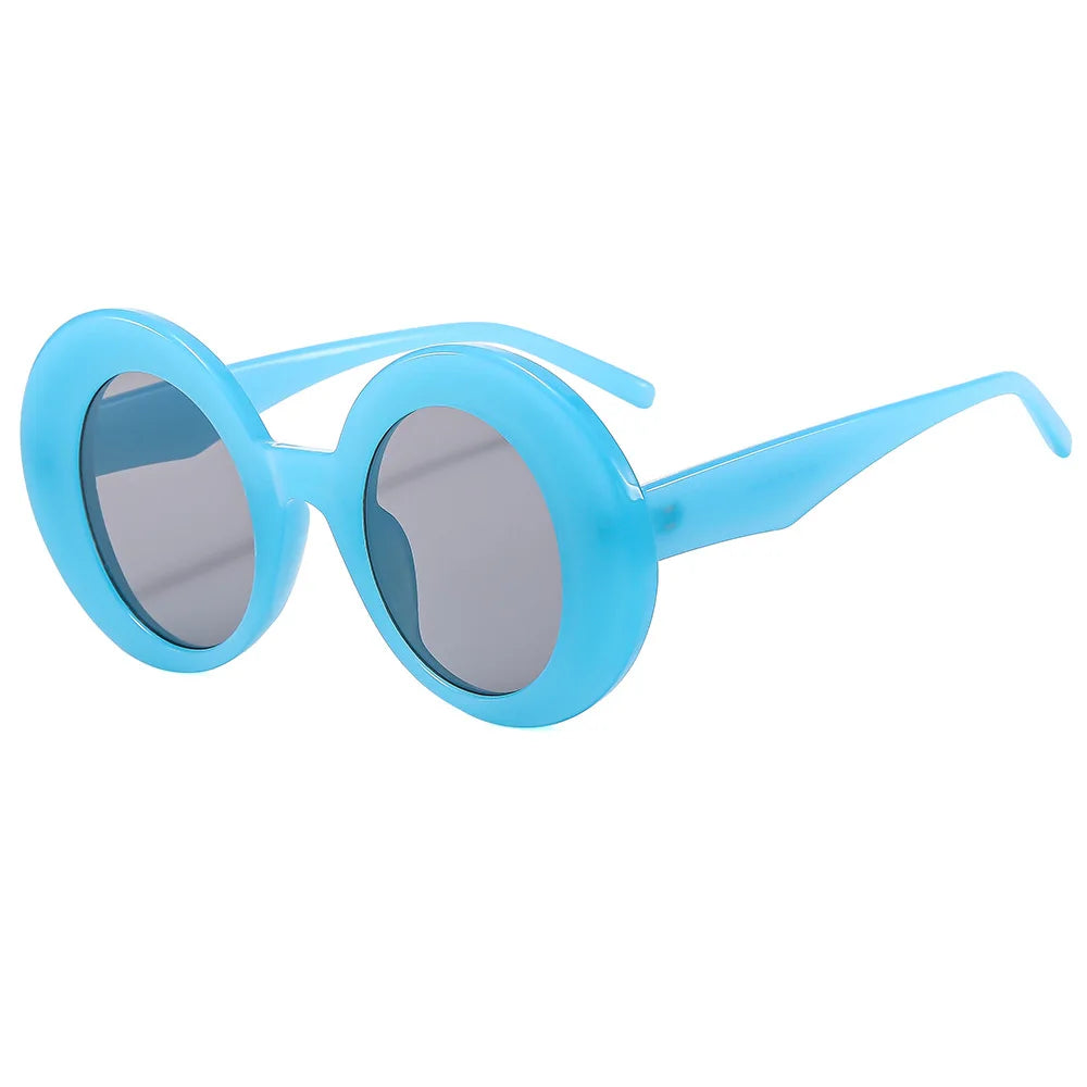 JNPCXI Fashion Oversized Women Oval Orange Colorful Sunglasses Retro Gradient Punk Men Sun Glasses