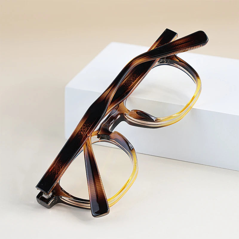 CATERSIDE New Square Flat Light Glasses for Men Women Retro TR Frame Eyeglass High-Quality Eyewear Minimalist Matching