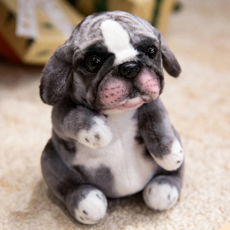 Realistic Poodle Pug Puppy Plush Toy Miniature Guinea Pig Stuffed Doggy Cute Fluffy Pet for Room Decor Children's Birthday Gift