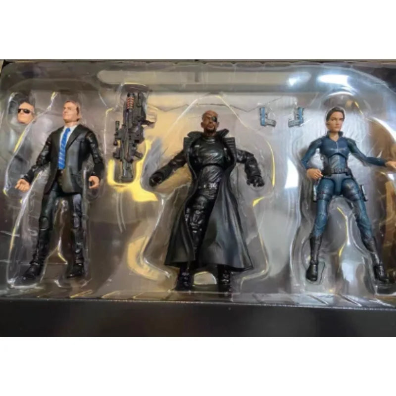 Original Hasbro MARVEL The Avengers AGENT COULSON&NICK FURY&MARIA HILL Anime Figure Model Collection Toy